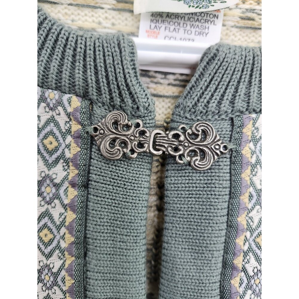 Cottage Cove Vintage Sweater With Buckle Clasps M - Picture 3 of 8